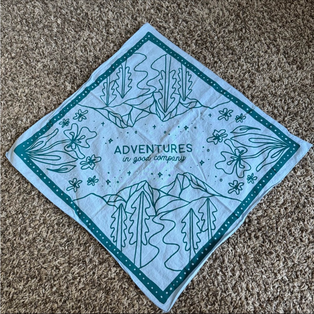 Teal and Light Blue Adventure Bandana